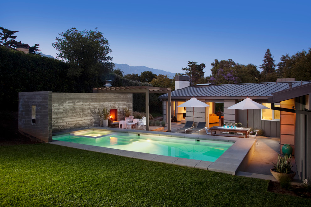 Inspiration for a midcentury pool in Santa Barbara.