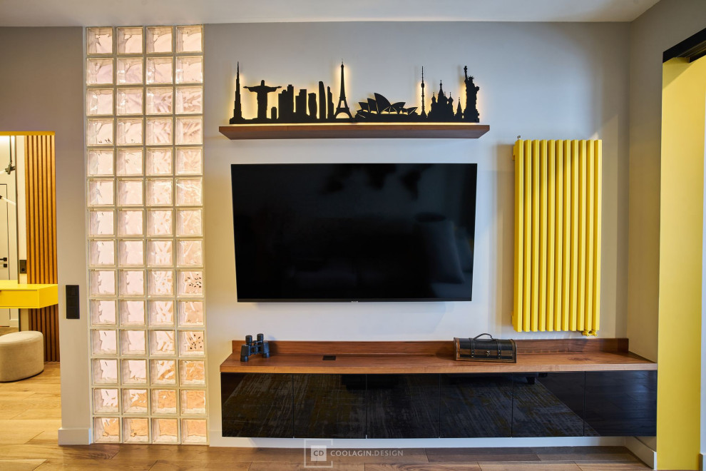 Стильный интерьер с жёлтыми акцентами