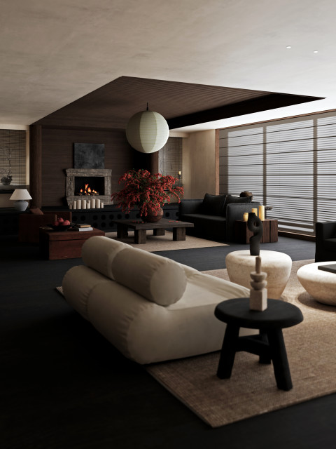 Wabi-Sabi asian-living-room