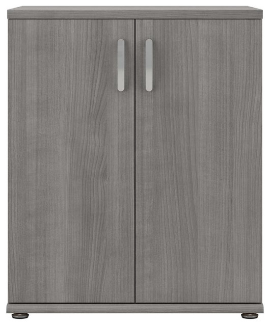 Universal Closet Organizer with Doors in Platinum Gray - Engineered Wood