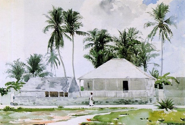 Winslow Homer Cabins Nassau Wall Decal Tropical Wall Decals