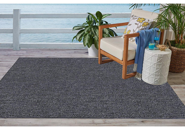 Broadway Collection Solid Color Indoor Outdoor Area Rugs, 6' Octagon ...