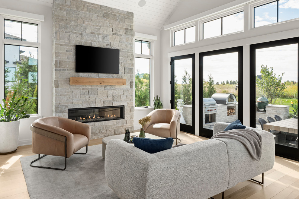 Transitional Modern Tudor Rambler - Transitional - Sunroom ...