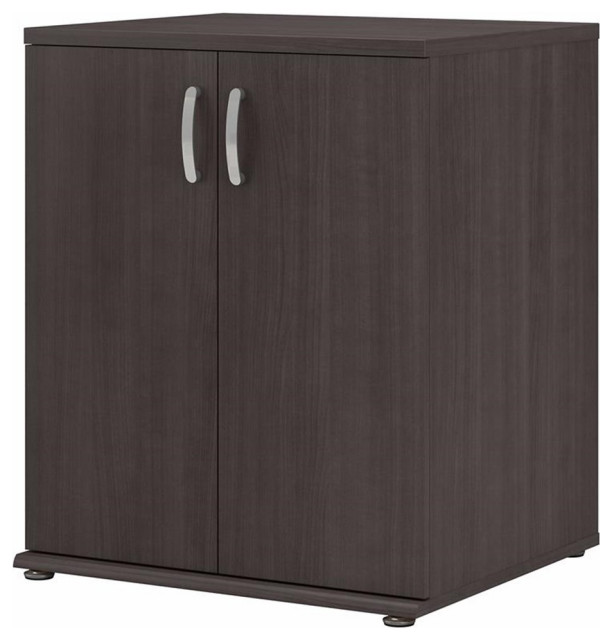 Pemberly Row Laundry Room with Doors in Storm Gray Engineered