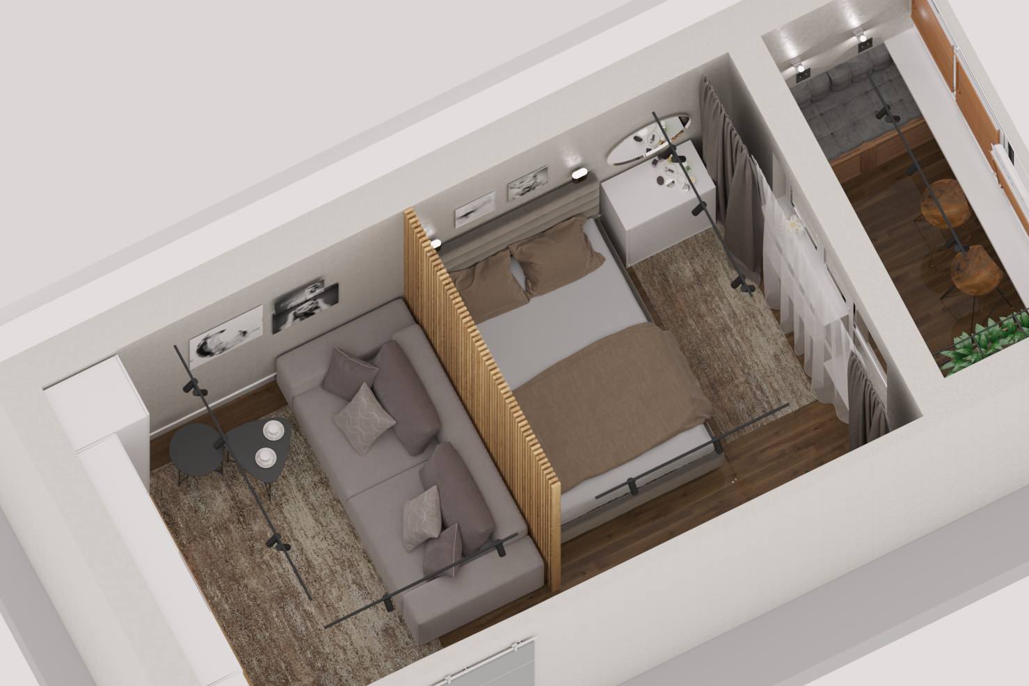 Дизайн-проект маленькой квартиры с жилой площадью 17 м2