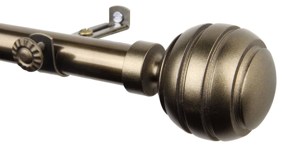 Rod Desyne Home Window Decorative Poise Curtain Rod - Antique ...