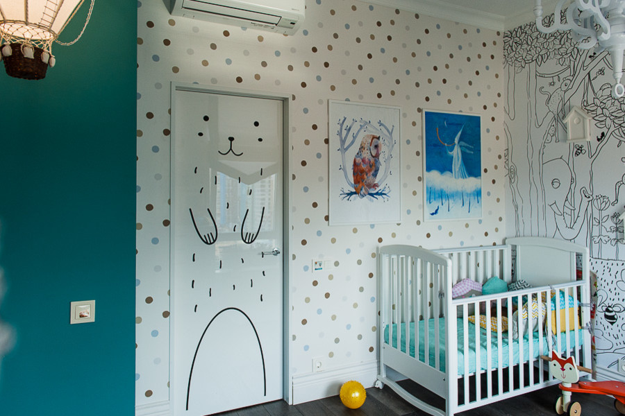 Inspiration for a contemporary kids' room in Moscow.