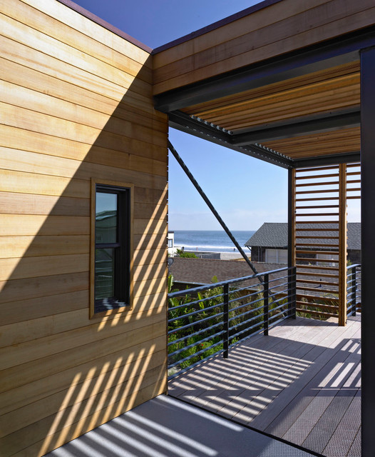 Stinson Beach House Contemporary Balcony San Francisco by Irwin Fisher, Inc.