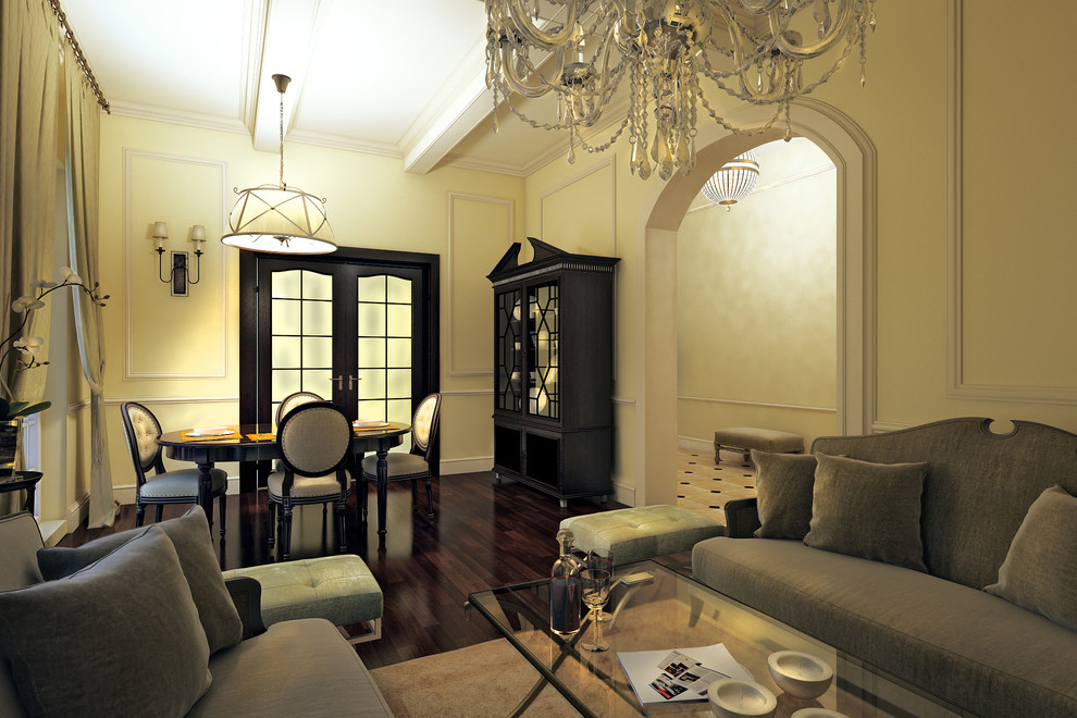 Dining room with fireplace