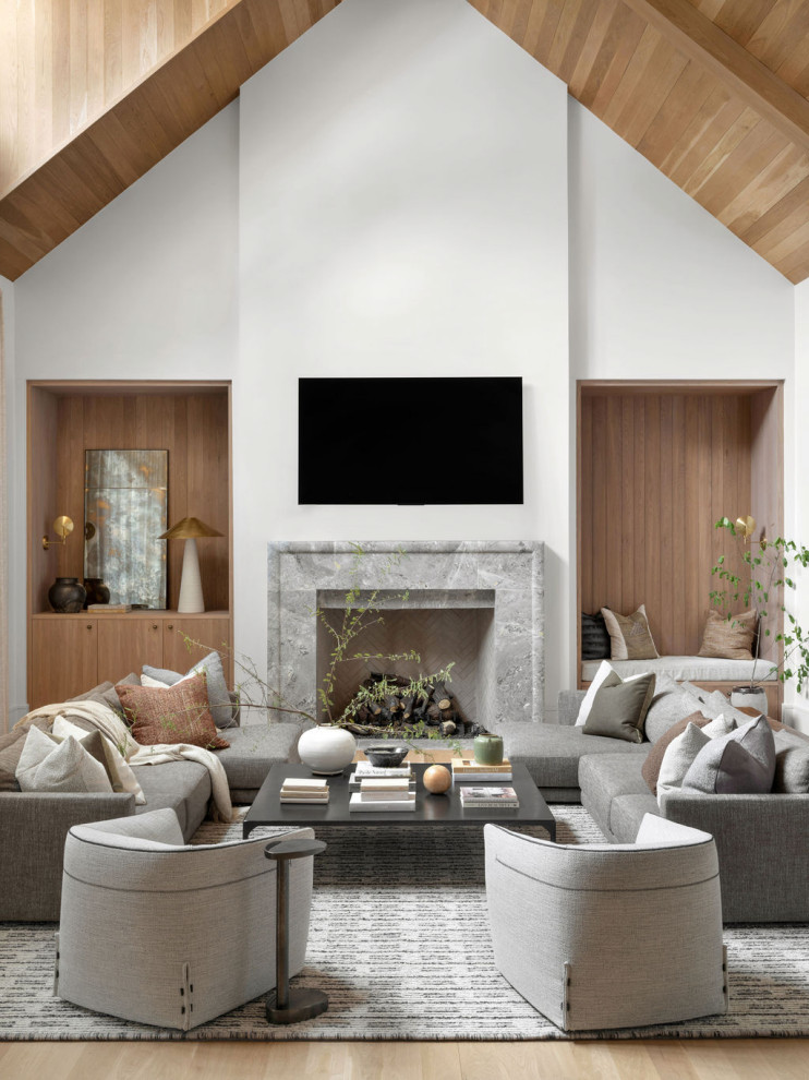 Living room - contemporary living room idea in Atlanta