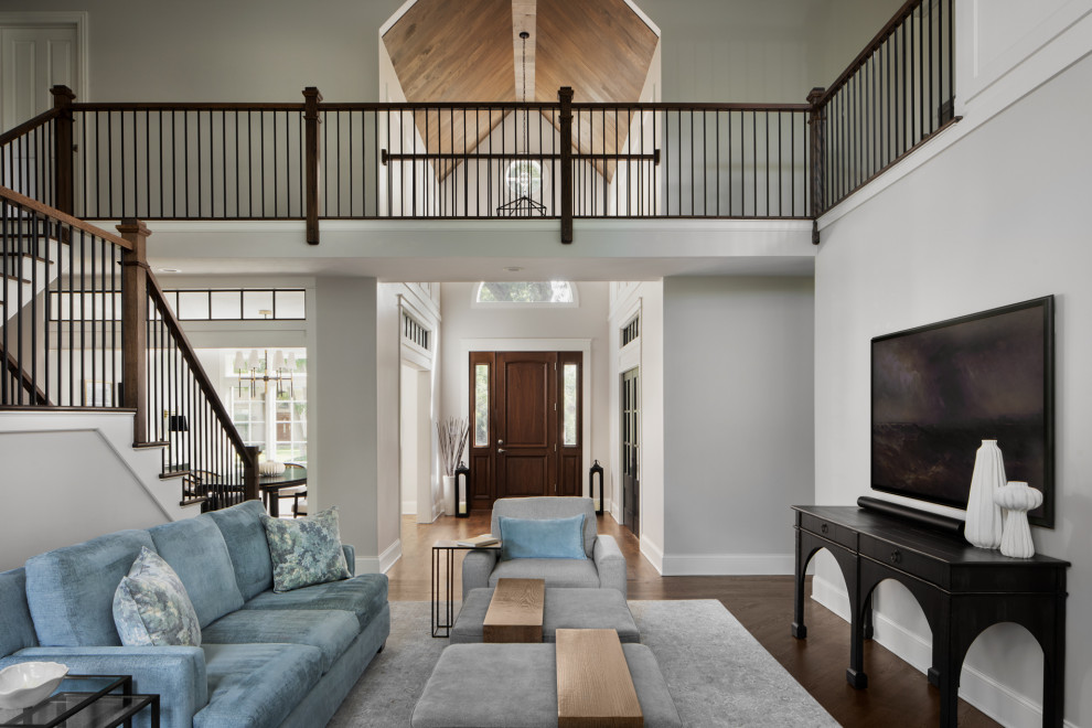 Family room - transitional family room idea in Chicago