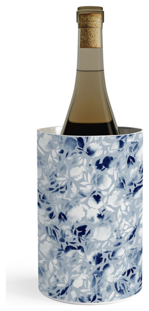 Deny Designs Jacqueline Maldonado Watercolor Papercut Blue Wine Chiller