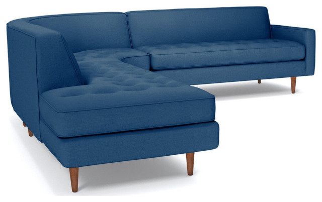 Apt2B Monroe 3-Piece Sectional Sofa, Blueberry, Chaise on Left