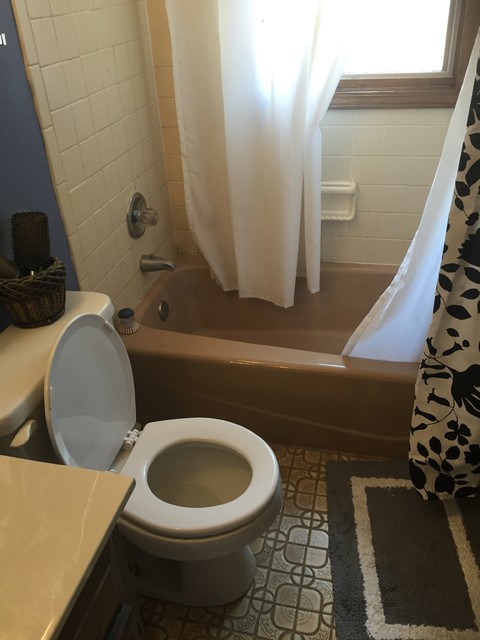 Transitional Moroccan Industrial Bath 