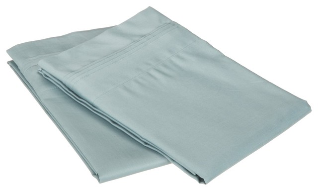 600-Thread Count Egyptian Cotton 2-Piece Standard Pillowcase Set, Teal