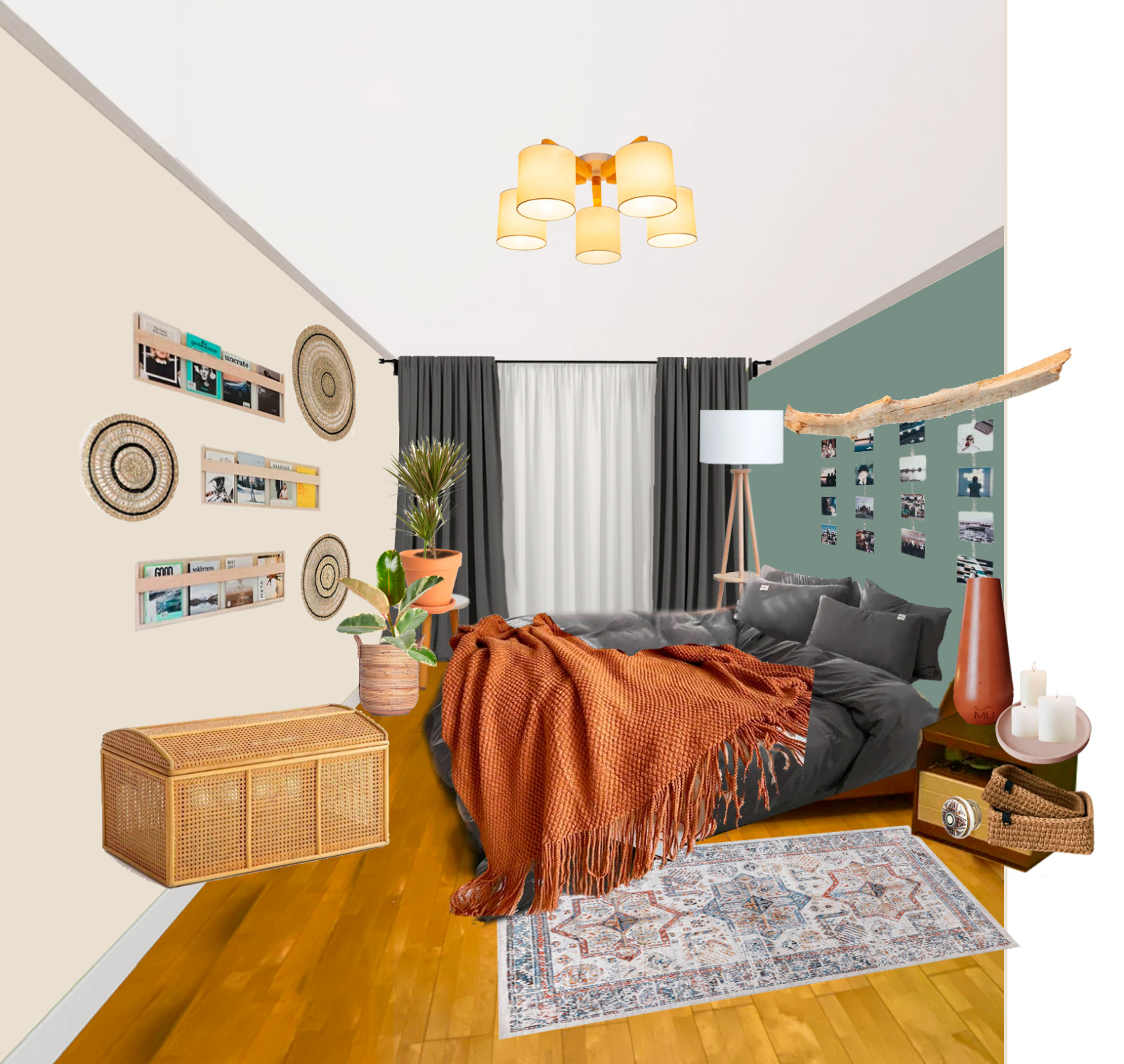 Спальня молодой пары в Москве