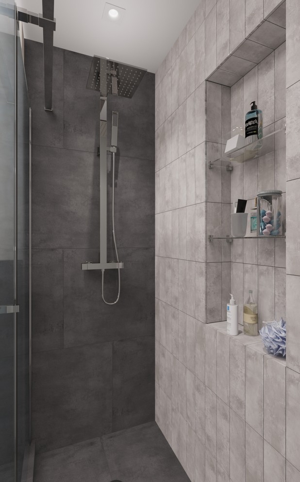 Однокомнатная квартира в холодных тонах