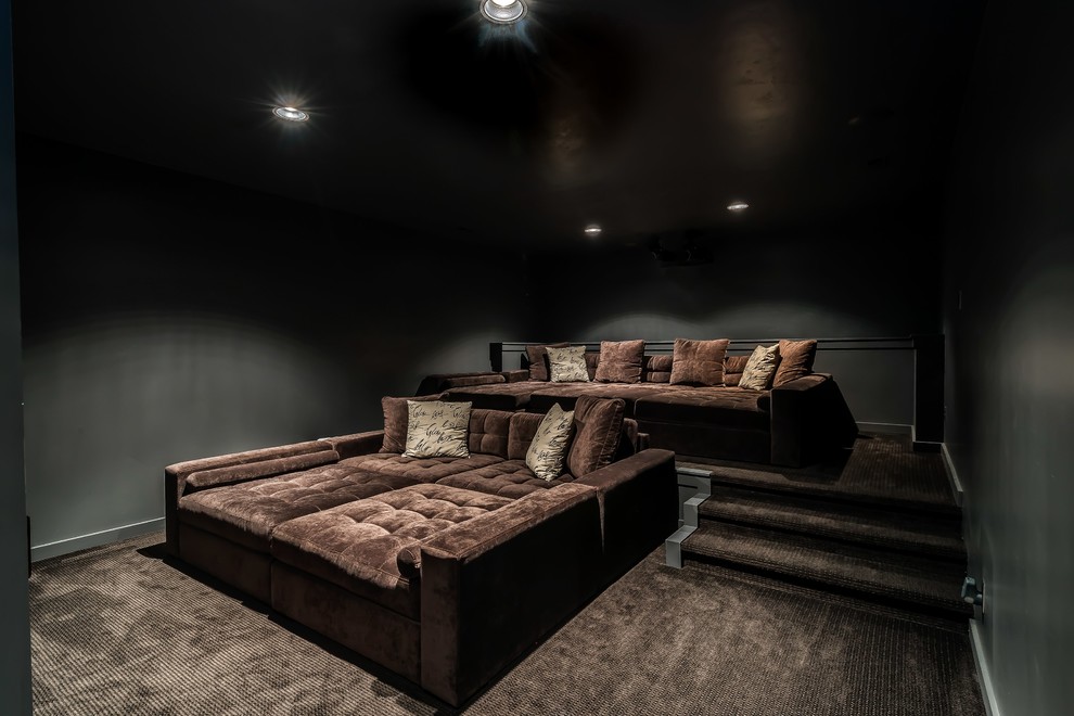 This is an example of an industrial home theatre in Boise.