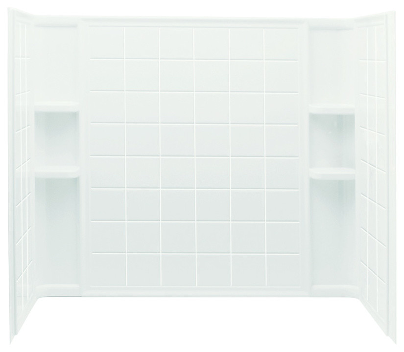 Sterling Ensemble Vikrell Bathtub Wall Surround, White Shower Stalls
