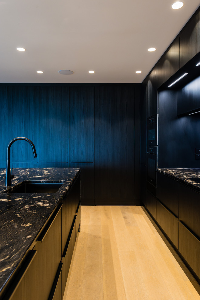 Moody Modern New Build with Natural Stone Benches