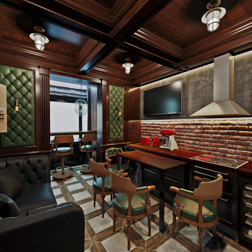 Квартира на Пулковском шоссе в стиле ирландского паба. 40 кв.м. Вариант 2.