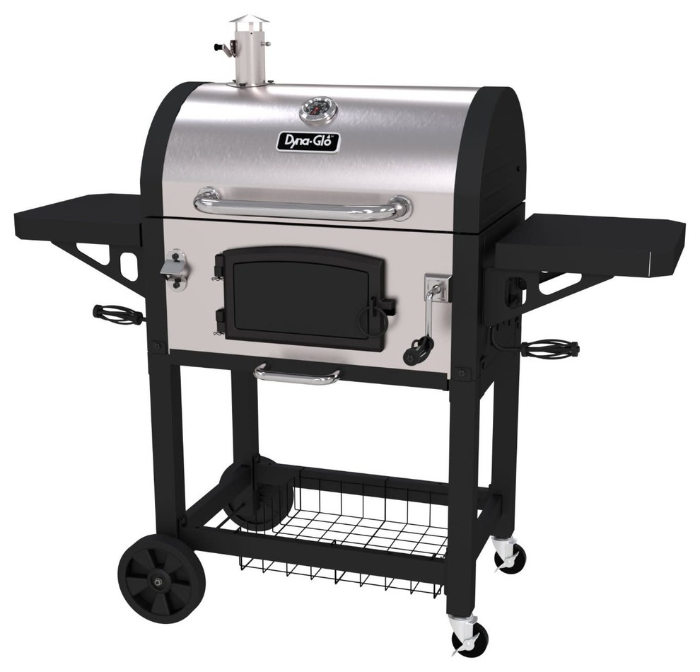 Dyna-Glo DGN486SNC-D Stainless Steel Heavy-Duty Charcoal Grill - Stainless