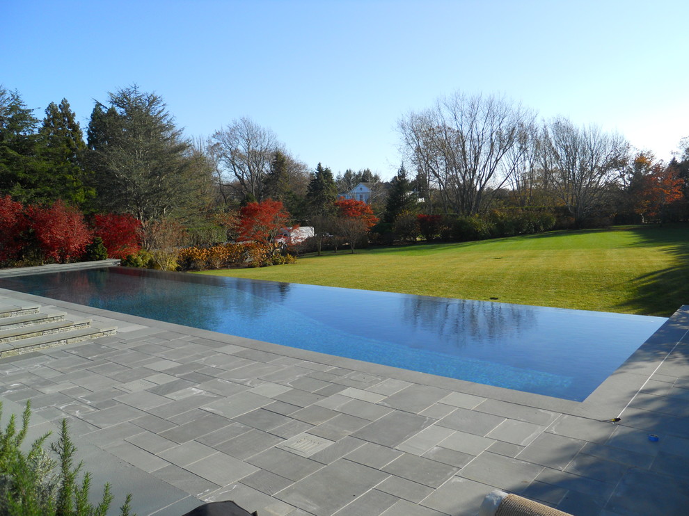 Design ideas for a contemporary pool in New York.