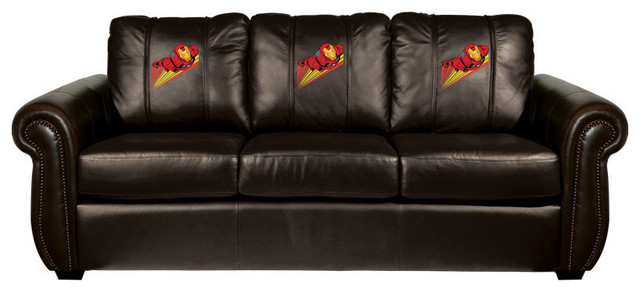 Iron Man Soaring Chesapeake Black Leather Sofa