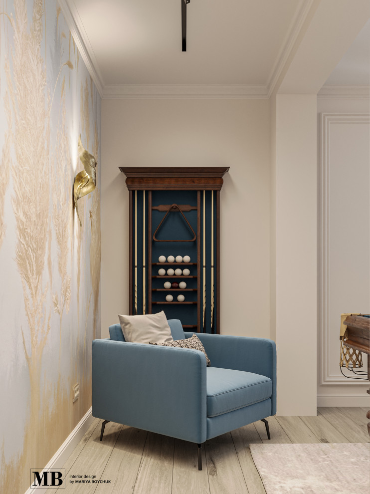 Проект бильярдной в частном доме, п. Медведевка