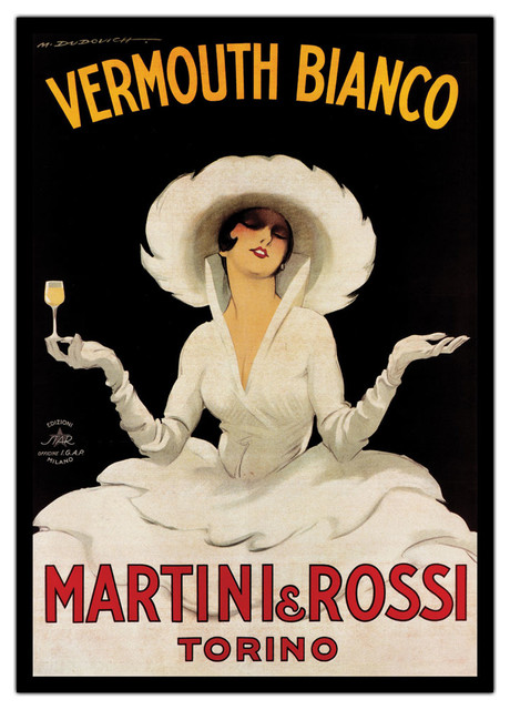 'Vermouth Bianco Martini Rossi' Canvas Art