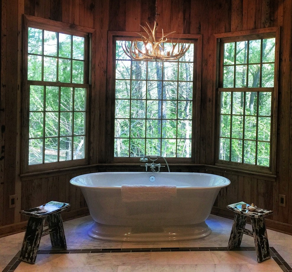 Esempio di una stanza da bagno stile rurale