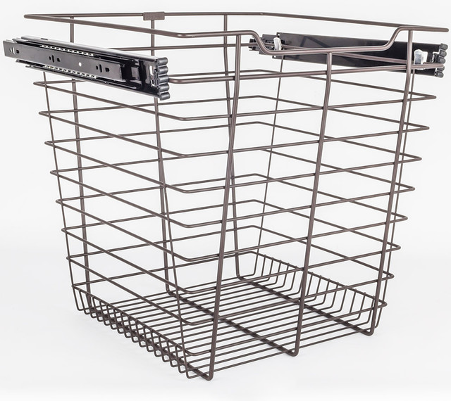 Hardware Resources POB1141717 17" Tall Pull Out Wire Basket Closet
