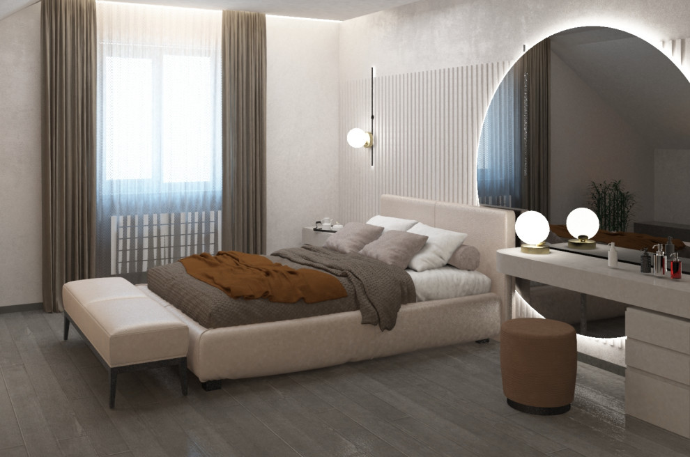 Дизайн-проект 2 этажа коттеджа,  100 кв.м.. Совместный проект с В. Кархалевой