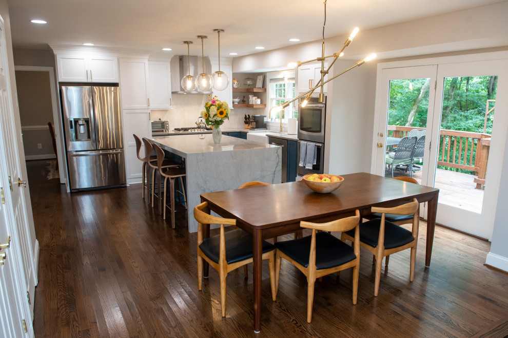 Kitchen with Stunning Waterfall Island