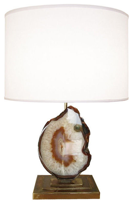 Willy Daro Bronze And Agate Lamp
