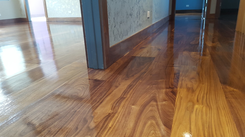 American walnut , natural 3 coats of synteco sweedish finish satin