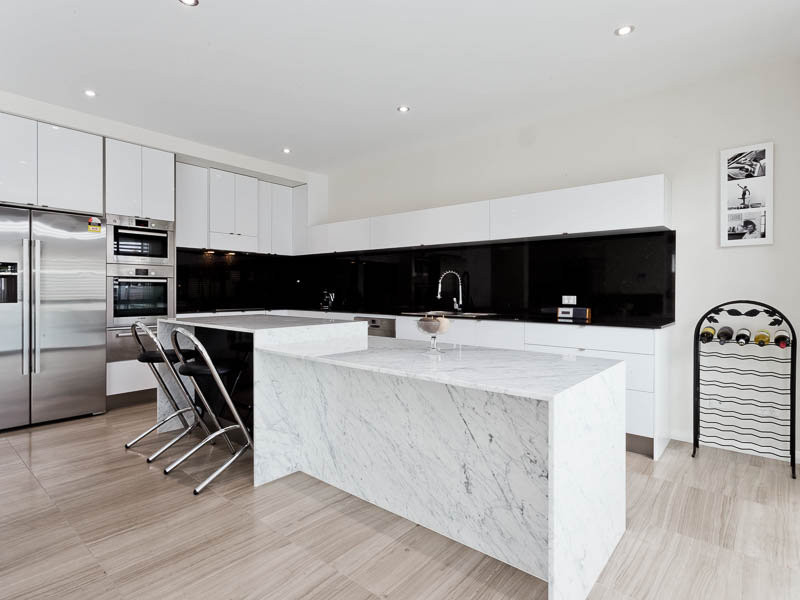 Contemporary kitchen in Perth.