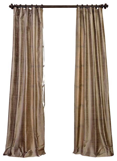 100% Silk Dupioni Gold Drapery Panels Window Treatment 50x108 New 2 Curtains 