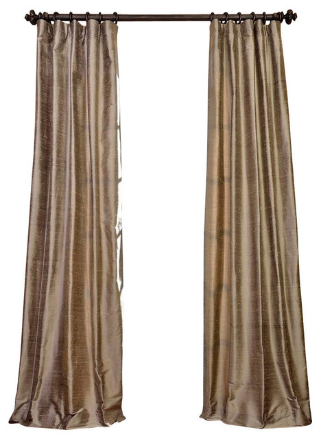Cashmere Textured Dupioni Silk Curtain Single Panel Contemporary
