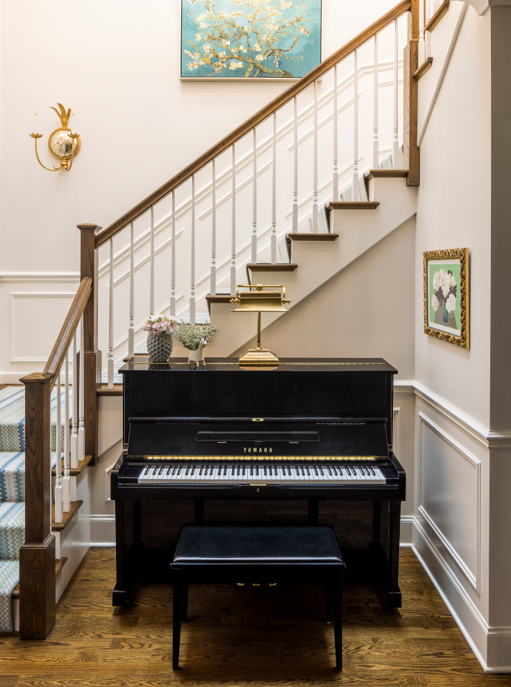 Example of a classic staircase design in Chicago