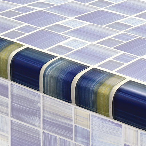 Glass Tile Blends Watercolors Series, Trim