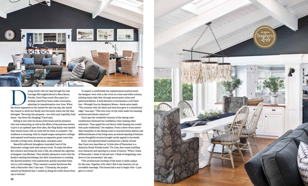 Inspiration for a transitional living room remodel in Miami