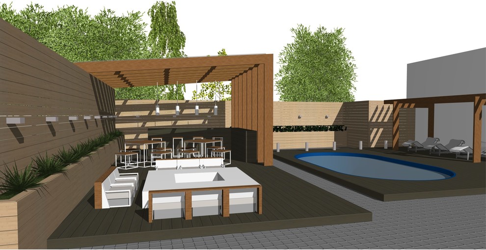 Патио в теннисном клубе