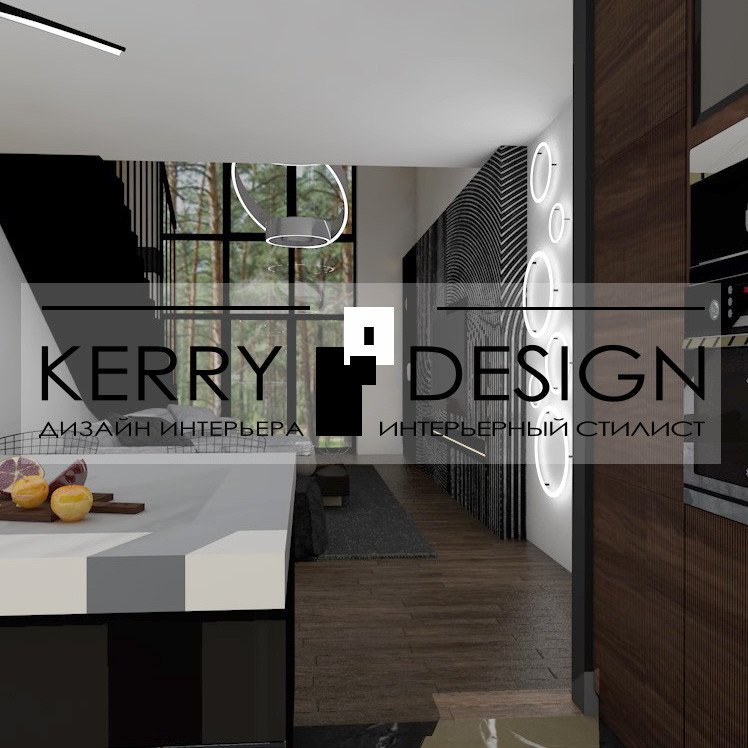 Открытая кухня в частном доме 14 кв м