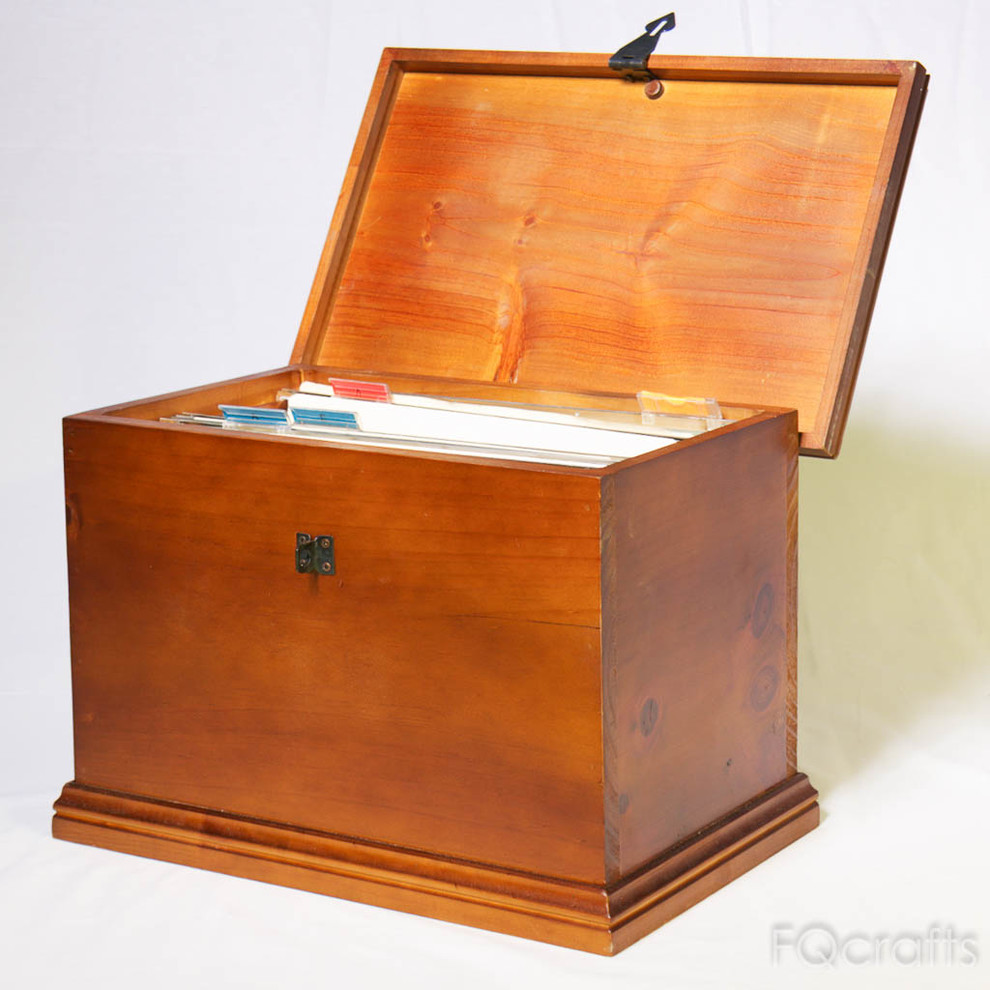 Wooden Secure Document Box