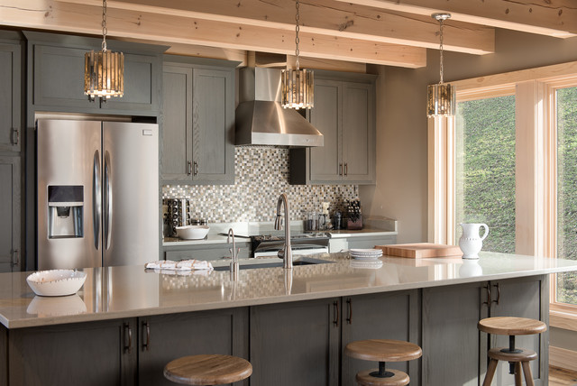 Allegany Timberframe rustico-cocina