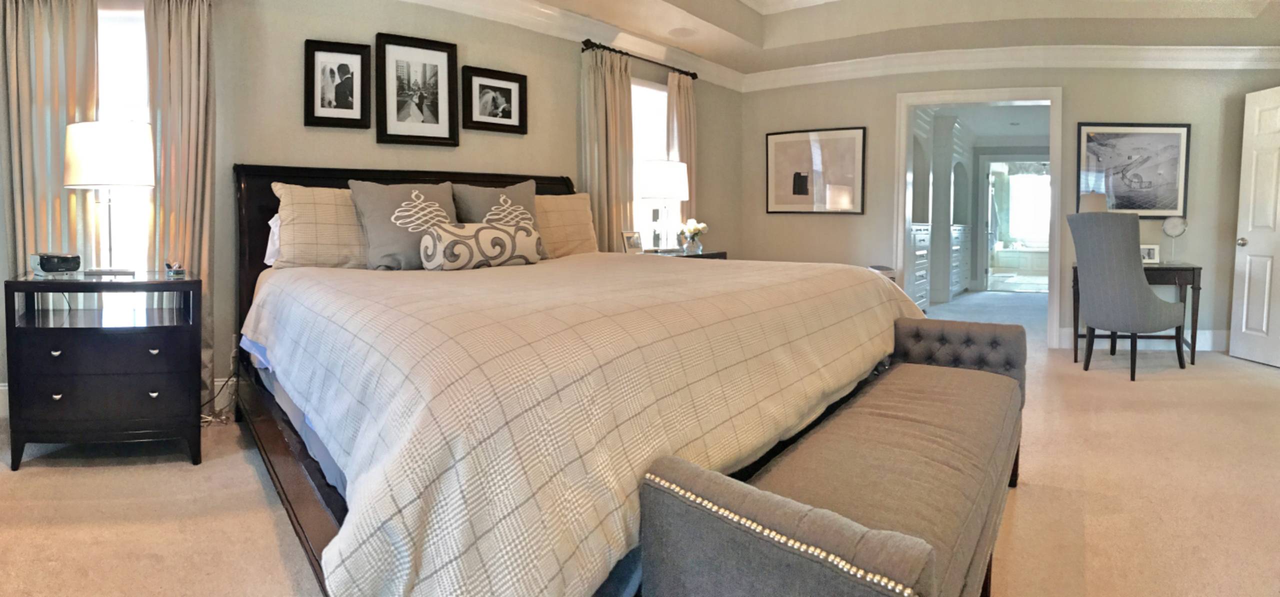 Media Traditional Master Bedroom