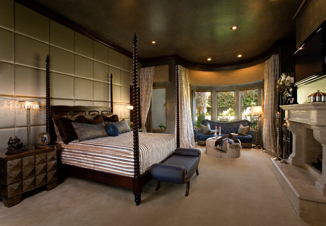 Luxury Remodel Masculine Master Bedroom Mediterran