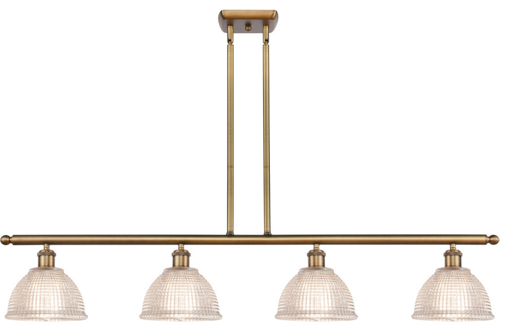 Ballston Arietta 3 Light Island Light in Brushed Brass Industrial