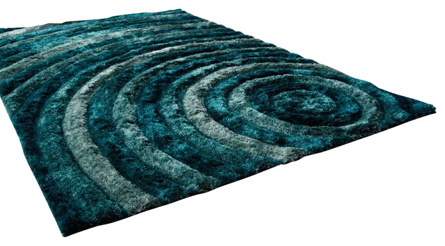 Cyan Design Girare Arte Blue Rug Bulls Eye Teal Contemporary Cyan Design Girare Arte Blue Rug Bulls Eye Teal